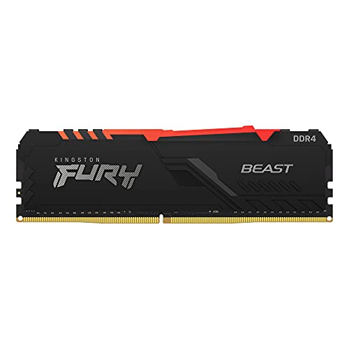 Kingston FURY Beast RGB 8GB 3733MT/s DDR4 CL19 Desktop Speicher Einzelnes Modul KF437C19BBA/8 von Kingston