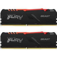 Kingston FURY Beast RGB DIMM Kit 16GB, DDR4-3200, CL16-18-18 von Kingston