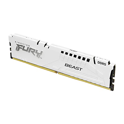 Kingston FURY Beast Weiß DDR5 16GB 5200MT/s CL40 DIMM Desktop Gaming Speicher Einzelnes Modul Intel XMP - KF552C40BW-16 von Kingston
