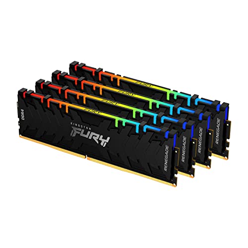 Kingston FURY Renegade RGB 64GB (4x16GB) 3200MHz DDR4 CL16 Desktop Speicher Kit mit 4 KF432C16RB1AK4/64 von Kingston
