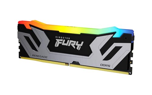 Kingston FURY Renegade Silber RGB XMP 24GB 8400MT/s DDR5 CL40 CUDIMM Desktop Gaming Speicher - KF584CU40RSA-24 Kingston FURY Renegade Silber RGB XMP 24GB 8400MT/s DDR5 CL40 CUDIMM Desktop Gaming Speicher - KF584CU40RSA-24 von KINGSTON FURY