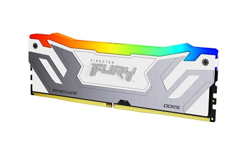 Kingston FURY Renegade Weiß RGB XMP 24GB 8400MT/s DDR5 CL40 CUDIMM Desktop Gaming Speicher - KF584CU40RWA-24 Kingston FURY Renegade Weiß RGB XMP 24GB 8400MT/s DDR5 CL40 CUDIMM Desktop Gaming Speicher - KF584CU40RWA-24 von KINGSTON FURY