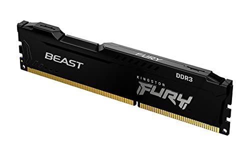 Kingston FURY Beast Schwarz 8GB 1866MHz DDR3 CL10 Desktop Speicher Einzelnes Modul KF318C10BB/8 von Kingston