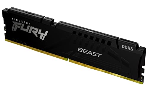 Kingston Fury Beast Schwarz DDR5 64GB 5600MT/s CL36 DIMM Desktop Gaming Speicher Einzelnes Modul AMD Expo und Intel XMP - KF556C36BBE-64 von Kingston