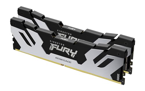Kingston FURY Renegade DDR5 RGB Silber/Schwarz XMP 32GB (2x16GB) 6400MT/s CL32 DIMM Desktop Gaming Speicher Kit mit 2 - KF564C32RSAK2-32 Kingston FURY Renegade DDR5 RGB Silber/Schwarz XMP 32GB (2x16GB) 6400MT/s CL32 DIMM Desktop Gaming Speicher Kit mit 2 - KF564C32RSAK2-32 von KINGSTON FURY