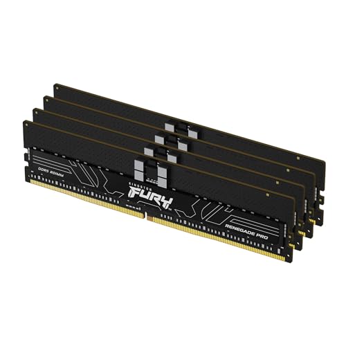 Kingston Fury Renegade Pro Expo 128GB 5600MT/s DDR5 ECC Reg CL28 DIMM (Kit mit 4) Speicher Übertaktbares ECC Registered DIMM - KF556R28RBE2K4-128 von Kingston