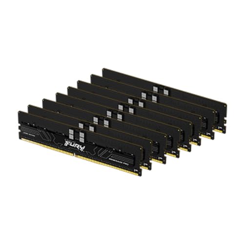 Kingston FURY Renegade Pro XMP 128GB 5600MT/s DDR5 ECC Reg CL36 DIMM Speicher Übertaktbares ECC Registered DIMM Kit mit 8 - KF556R36RBK8-128 von Kingston