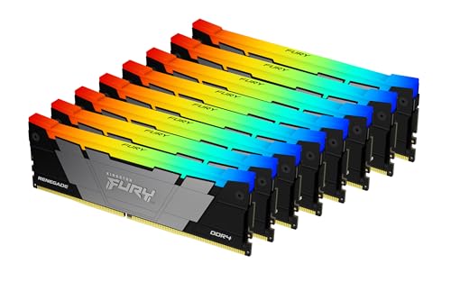 Kingston Fury Renegade RGB 256GB 3200MT/s DDR4 CL16 DIMM (Kit mit 8) Desktop Gaming Speicher - KF432C16RB2AK8/256 von Kingston