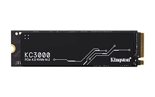 Kingston KC3000 PCIe 4.0 NVMe M.2 SSD - Hochleistungsspeicher für Desktop- und Laptop-PCs -SKC3000S/512G, Schwarz, 512GB von Kingston