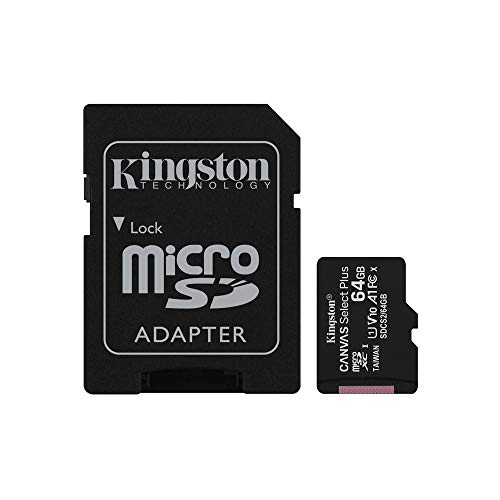 Kingston 64GB microSDXC Canvas Select Plus Class 10 Flash Memory Card SDCS2 Memory von Kingston