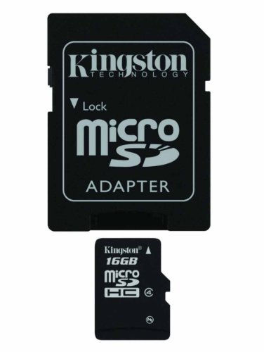 Kingston Professionelle Micro-SDHC-Speicherkarte für Kyocera Hydro Elite Smartphone mit individuellem Format und Standard-SD-Acapter (Klasse 4) von Kingston