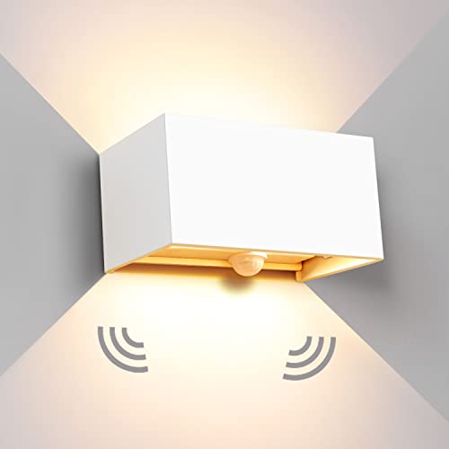 Kingwei 20W LED Wandleuchte, Aussenlampe mit Bewegungsmelder IP65 LED Wandlampe 3000K Led Außenlampe Außenwandleuchte Mit Einstellbar Abstrahlwinkel Außenleuchte Sensor von Kingwei