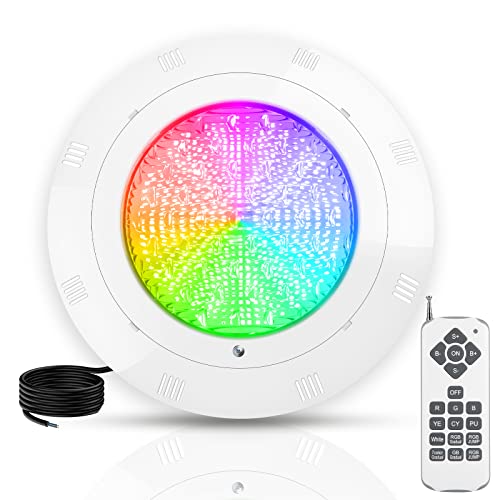 Kingwen LED Poolbeleuchtung Unterwasser 38W RGB Poolscheinwerfer Unterwasser LED Pool Lampen mit Fernbedienung IP68 Wasserdicht Poollampen Unterwasser 12V AC/DC von Kingwen
