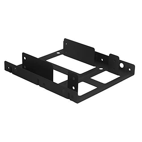 Kingwin SSD Hard Drive Mounting Kit Internal, Convert Any 2 x 2.5” Solid State Drive/HDD Into a 3.5 Inch Drive Bay. Mounting Screws Included, Quick and Easy Installation [HDM-225-BK] von Kingwin