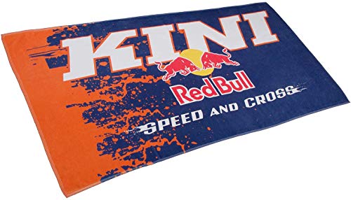 Kini Red Bull Mx Racing Towel – Mx Handtuch, Strandtuch, Sportliches Design, Baumwolle, Fitness, Sport, Motocross, Badetuch – Orange/Blue -180x90 cm von Kini Red Bull