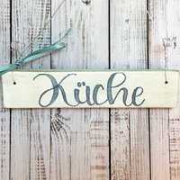 Holzschild, Handbemalt, Türschild "Küche", Geschenk Zur Hauseinweihung, Einzug, Umzug, Shabby, Küchentür, Maritime Deko Für Die Küche, Edel von Kinners73