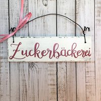 Holzschild, Handbemalt, "Zuckerbäckerei" Türschild, Deko, Weihnachten, Schild, Winter, Holz, Weihnachtsdeko, Advent, Küche, Haustür, Shabby von Kinners73