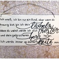 Holzschild Handbemalt "...ich Bin Nur Ein Hund..."Wanddeko, Botschaft Auf Holz, Hundeliebhaber, Schriftzug, Geschenk, Hund, Liebe, Trösten von Kinners73