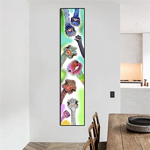 Diamond Painting, 5D DIY Cross Stickerei Malerei Farbenfroher Strauß Bilder Kits 80x220cm Runden Diamanten Erwachsene/Kinder Ideale Christmas Dekor Gift, Wohnzimmer/Büro/Wand Und Eingang Dekor R-1381 von Kinooge