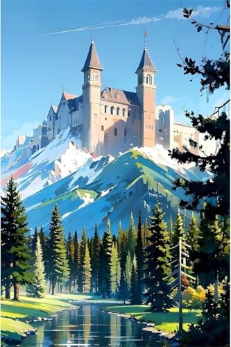 Diamond Painting, 5D Diamant Painting Erwachsene Kinder Bilder Malerei Set Stadt Architektur Diamond Art DIY Malerei Stickerei Set Kreuzstich Mosaikherstellung Home Wand Dekoration 30x40cm N-567 von Kinooge