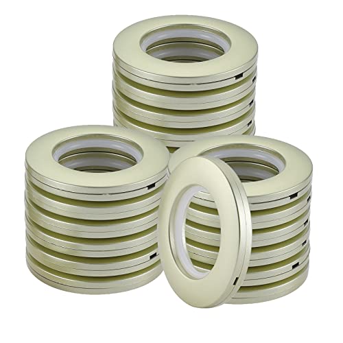 Kinsinder 32 Stück Vorhang Ösenringe, Ösen für vorhänge, Silber Vorhangringe 40mm Innendurchmesser Gardinen Ösen für Fenstervorhang, Duschvorhang, Wohnaccessoires Deko (Champagner-Gold) von Kinsinder