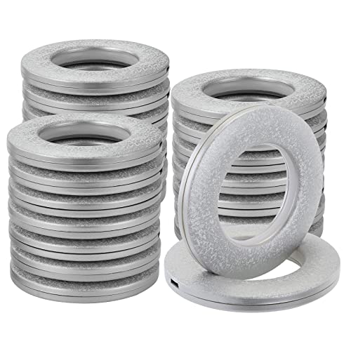 Kinsinder 32 Stück Vorhang Ösenringe, Gardinen Ösenringe Vorhangringe Stoffösen Innendurchmesser 40 mm DIY Ringe für Fenstervorhang Duschvorhang Türvorhang(Silber) von Kinsinder