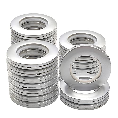 Kinsinder 32 Stück Vorhang Ösenringe, Ösen für vorhänge, Silber Vorhangringe 40mm Innendurchmesser Gardinen Ösen für Fenstervorhang, Duschvorhang, Wohnaccessoires Deko (Silber) von Kinsinder