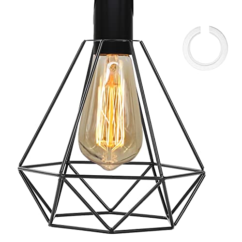 Kinsinder Vintage Käfig Draht Lampenschirm, Vintage Lampenschirm, Retro Industrielle Metall DIY Stehlampe Pendelleuchte für Küchen Loft Flur Schlafzimmer Bar Café Laden Salon Restaurant von Kinsinder