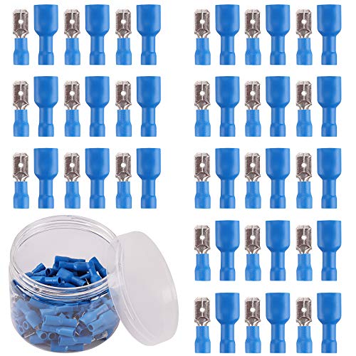 Kinstecks ​​100 STÜCKE Flachsteckhülsen Set 16-14 AWG Elektrische Crimpanschluss Sortiment Kits Männlichen und Weiblichen Kabelverbinder Kit für DIY Elektrische Motorrad Fahrzeug Boot von Kinstecks