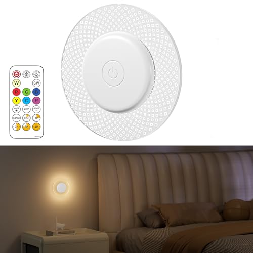 Kintion Nachtlicht Kinder, LED Nachtlicht Dimmbar mit 256 RGB Farben und 16 Modi, 2000mAh Nachttischlampe Touch, Nachtlicht mit Timer, Stilllicht für Schlafzimmer Wohnzimmer, Weiß 1 Stück von Kintion