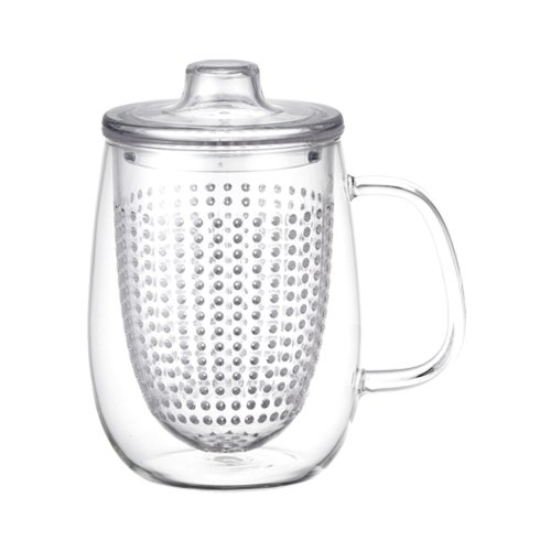 Kinto UniMug Tasse mit Teefilter 510 ml durchsichtig von Kinto