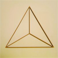 Tetraeder 6"/15, 24cm Grid Cut/ Zweidimensional von KintsugiCrystals