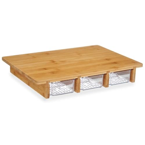 Kinvara Schneidebrett Braun Transparent Bambus 40 x 6 x 28 cm von Kinvara Skincare
