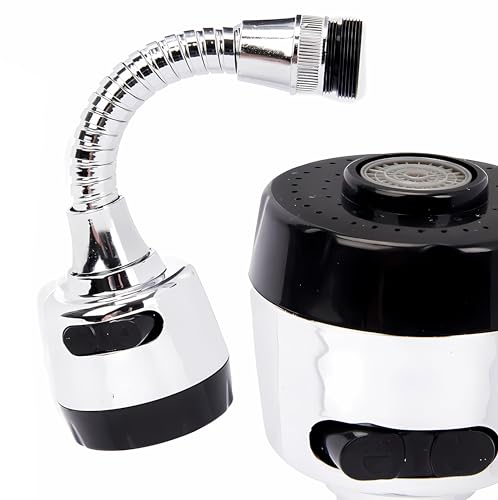 BRAUSEKOPF mit 2-Strahlarten 16cm Küche Mischdüse Schwenkbrause Strahlregler Wasserhahnaufsatz Wasserhahn-Aufsatz Wassersparer 08 von Kinvara