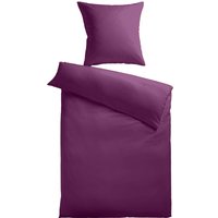 Baumwoll-Satin Bettwäsche Uni 80 x 80 + 135 x 200 cm, Farbe pflaume Baumwoll-Satin Bettwäsche Uni 80 x 80 + 135 x 200 cm, Farbe pflaume von Kinzler