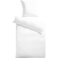 Baumwoll-Satin Bettwäsche Uni 80 x 80 + 135 x 200 cm, Farbe weiss Baumwoll-Satin Bettwäsche Uni 80 x 80 + 135 x 200 cm, Farbe weiss von Kinzler