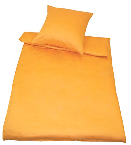 Kinzler Bettwäsche, Baumwolle, gelb, 40x80 + 135x200 cm von Kinzler