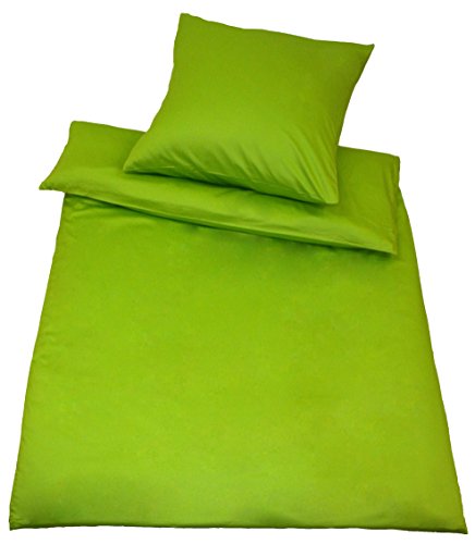 Kinzler Bettwäsche, Baumwolle, grün, 80x80 + 135x200 cm von Kinzler