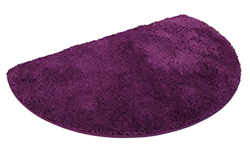 Kinzler J-10005/101 aubergine Duschmatte, Mikrofaser, 50x80 cm halbrund von Kinzler