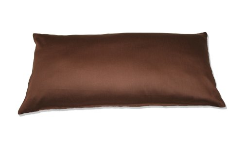 Kinzler K-10036/52 hochwertige Baumwoll-Satin Kissenhülle Uni, modern, 2X 40/80 cm, braun von Kinzler