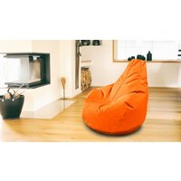 Kinzler Outdoorfähiger Sitzsack Gamer, ca. 100 x 100 cm, Farbe: Orange von Kinzler