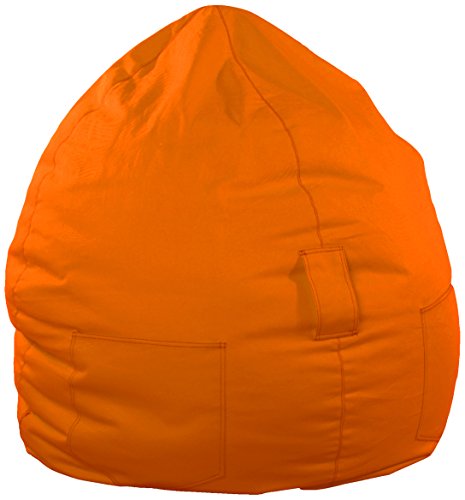 Kinzler S-10053/38 Sitzsack Kimi, ca. Ø65 x H75 cm, klassische Tropfenform, Outdoor Indoor, in vielen verschiedenen Farben, mit Innensack, orange von Kinzler