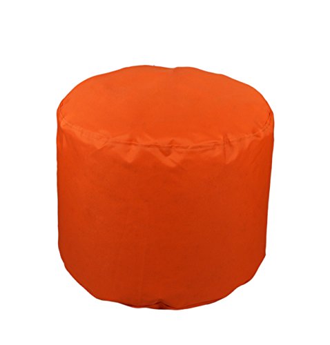 Kinzler S-10118/09 Sitzhocker rund, ca. Ø50 x H40 cm, Outdoor & Indoor, Sitzsack in vielen verschiedenen Farben, wasserabweisender Hocker, orange von Kinzler