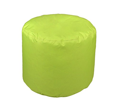 Kinzler S-10118/120 Sitzhocker rund, ca. Ø50 x H40 cm, Outdoor & Indoor, Sitzsack in vielen verschiedenen Farben, wasserabweisender Hocker, apfel grün von Kinzler