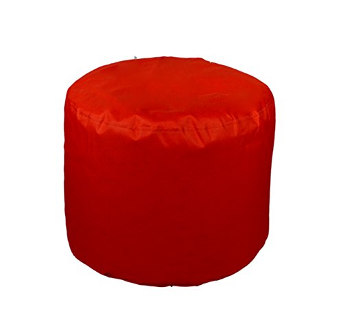 Kinzler S-10118/32 Sitzhocker rund, ca. Ø50 x H40 cm, Outdoor & Indoor, Sitzsack in vielen verschiedenen Farben, wasserabweisender Hocker, rot von Kinzler