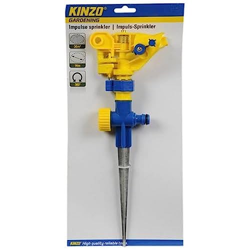 Impuls Sprinkler Rasensprenger max.36m² Hochregner Bewässerung Garten von Kinzo