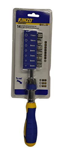 KINZO Bit und Socket Tool Set 14 Stück, 54204 von Kinzo