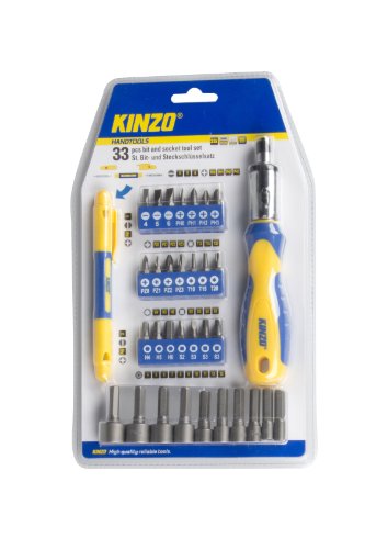KINZO Bit und Socket Tool Set 33 Stück, 54202 von Kinzo