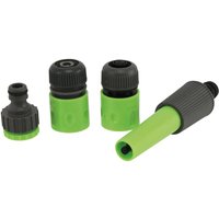 KINZO Gartenschlauch-Anschlussset 4-teilig 1,2", inklusive Düse KINZO Gartenschlauch-Anschlussset 4-teilig 1,2", inklusive Düse von Kinzo