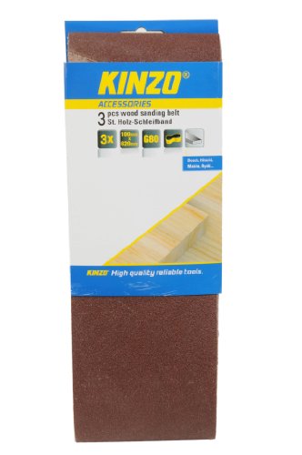 KINZO Wood Sanding Belt 3-teilig g80, 71755 von Kinzo